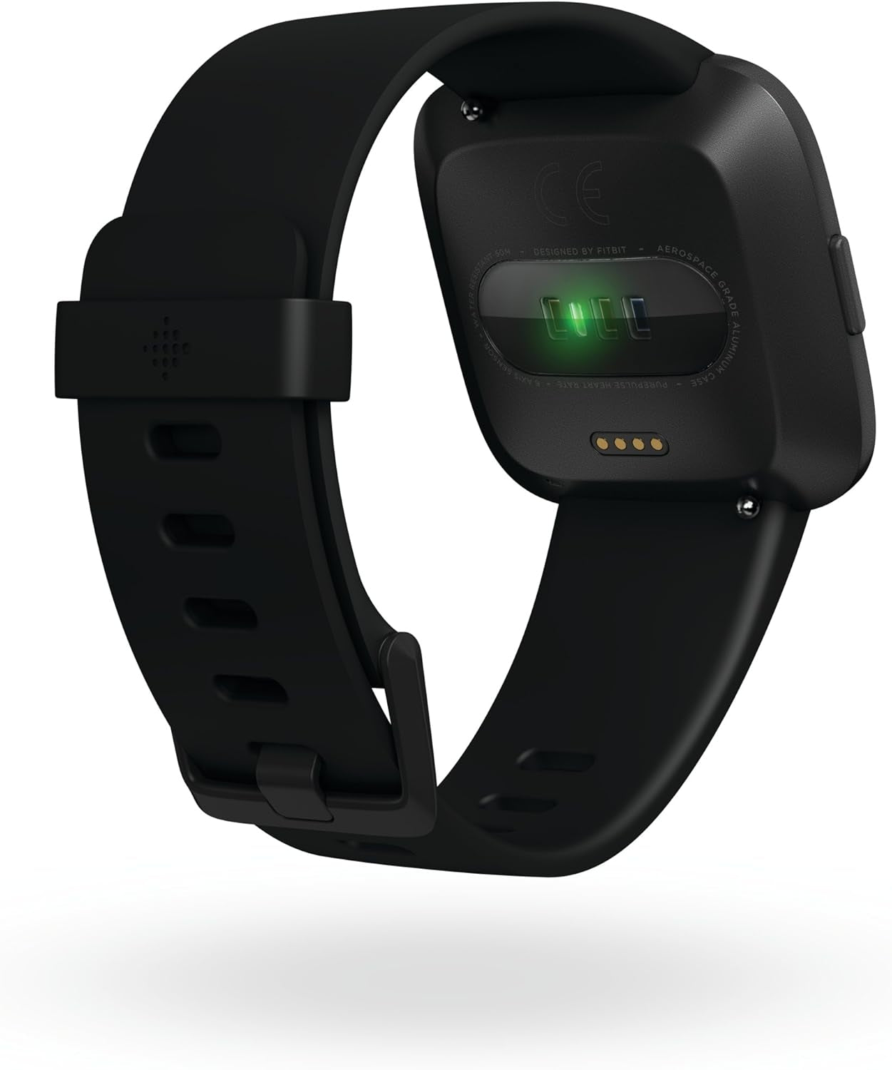 Fitbit Versa Activity Tracker w/ Bonus Large Band, Black & White FB504GMBKLBNDLB