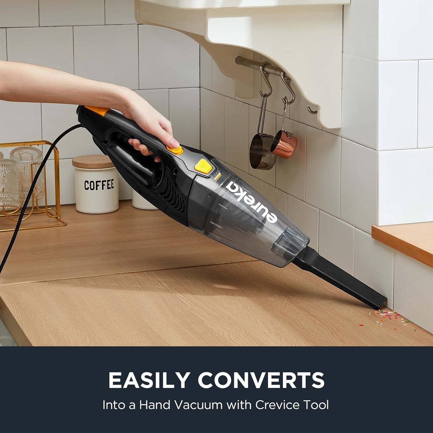 Eureka NES210 Blaze 3-in-1 Swivel Lightweight Stick Vacuum Cleaner Dark Black
