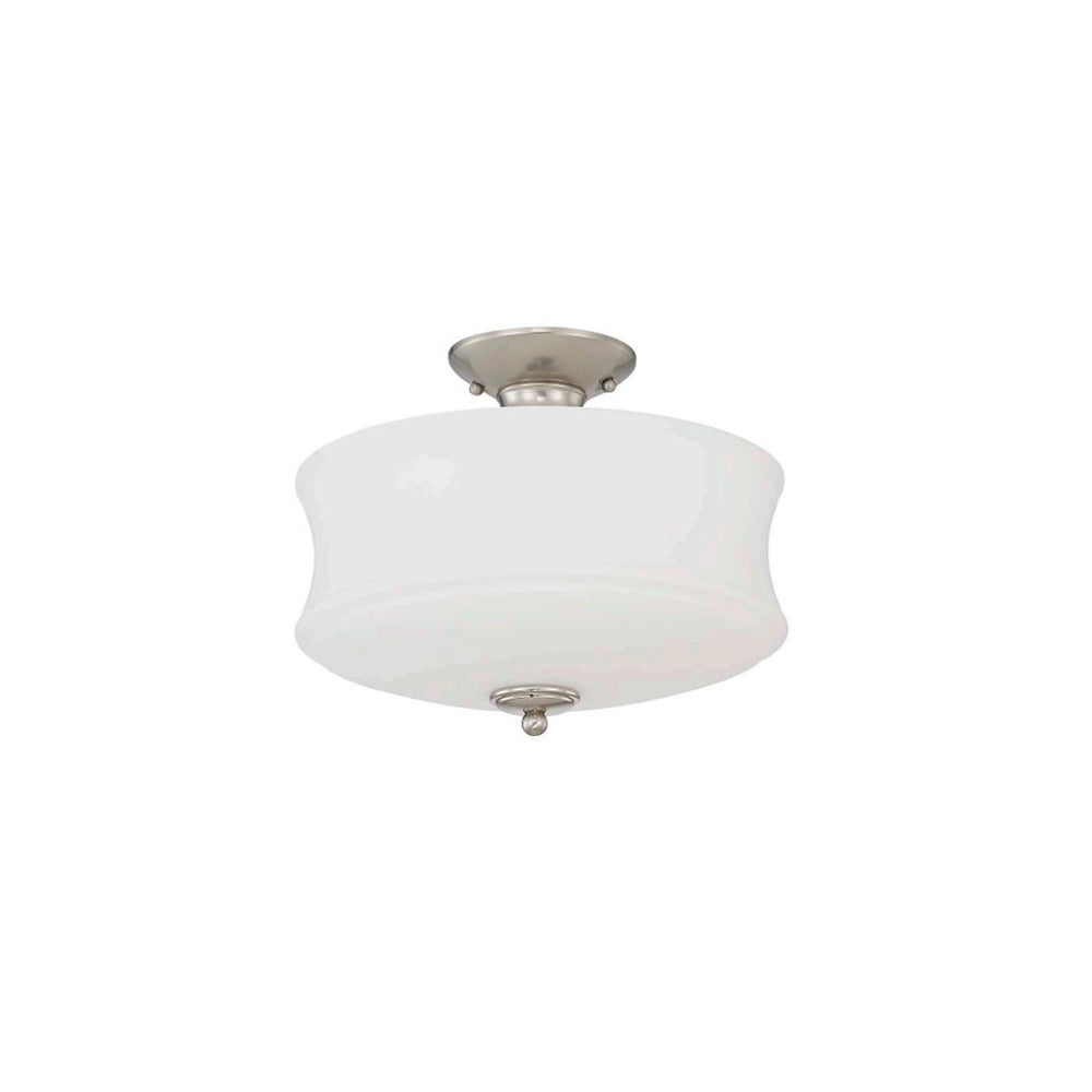 Sunset Lighting 3-Light 100W Mb Amala Semi-Flush Bright Satin Nickel F20005-80