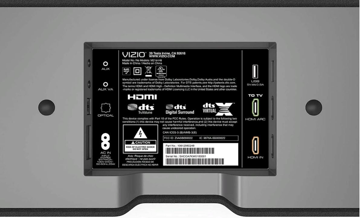 VIZIO M-Series 2.1 Ch All-in-One Soundbar System DTS TruVolume, DTS Virtual:X