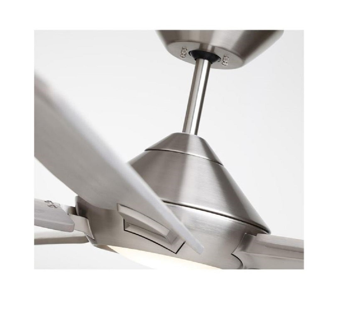 Kathy Ireland Luminance Dorian Eco 72" Brushed Steel LED Indoor Ceiling Fan CF515TM72BS
