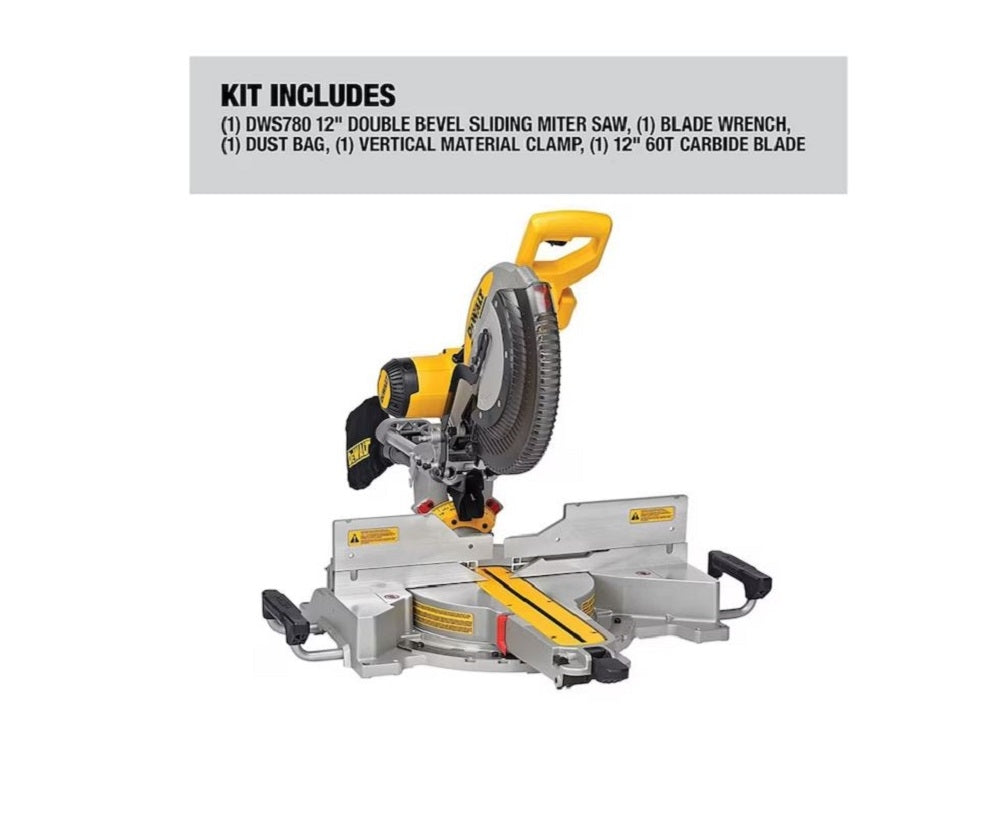DEWALT 12-in 15-Amp Dual Bevel Sliding Compound Corded Miter Saw DWS780