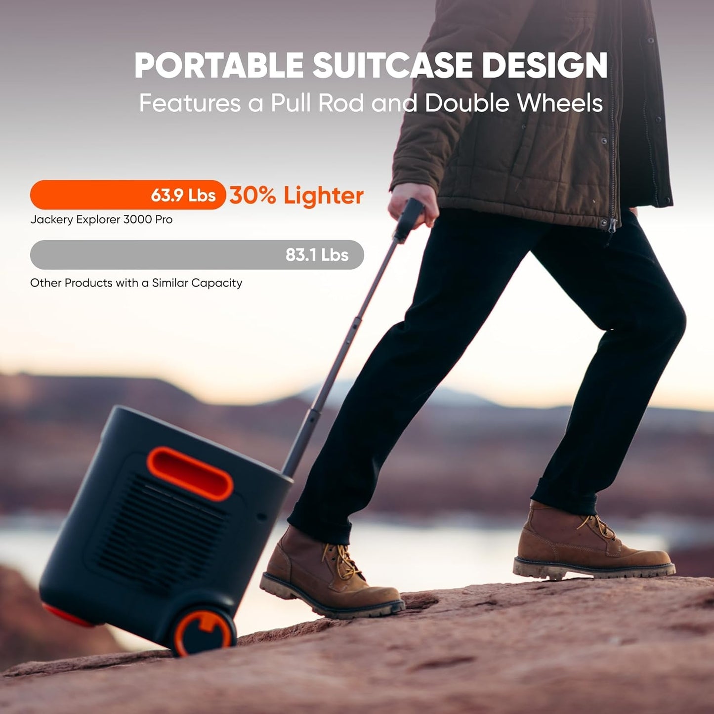Jackery - Explorer 3000 Pro Portable Power Station (3024 Wh Capacity) - Black JE-3000A