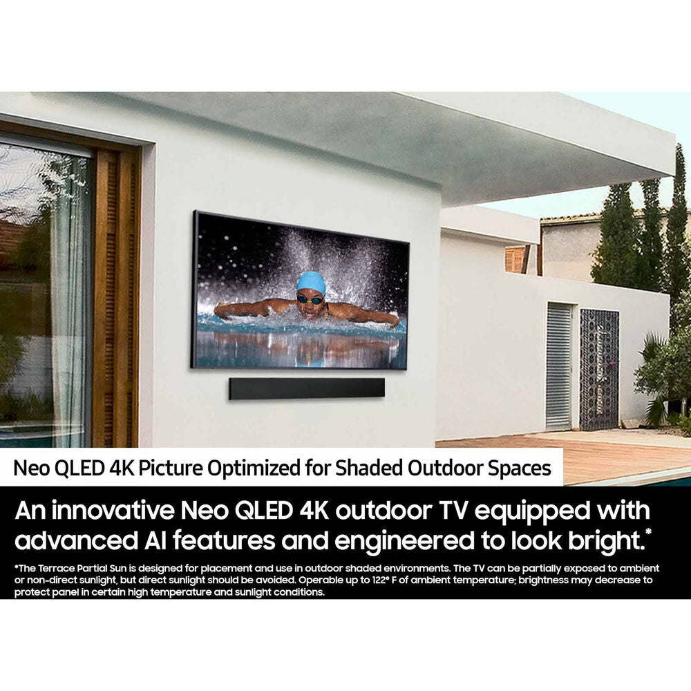 Samsung The Terrace 55" Class HDR UHD 4K Smart Partial Sun Outdoor QLED TV QN55LST7DAFXZA
