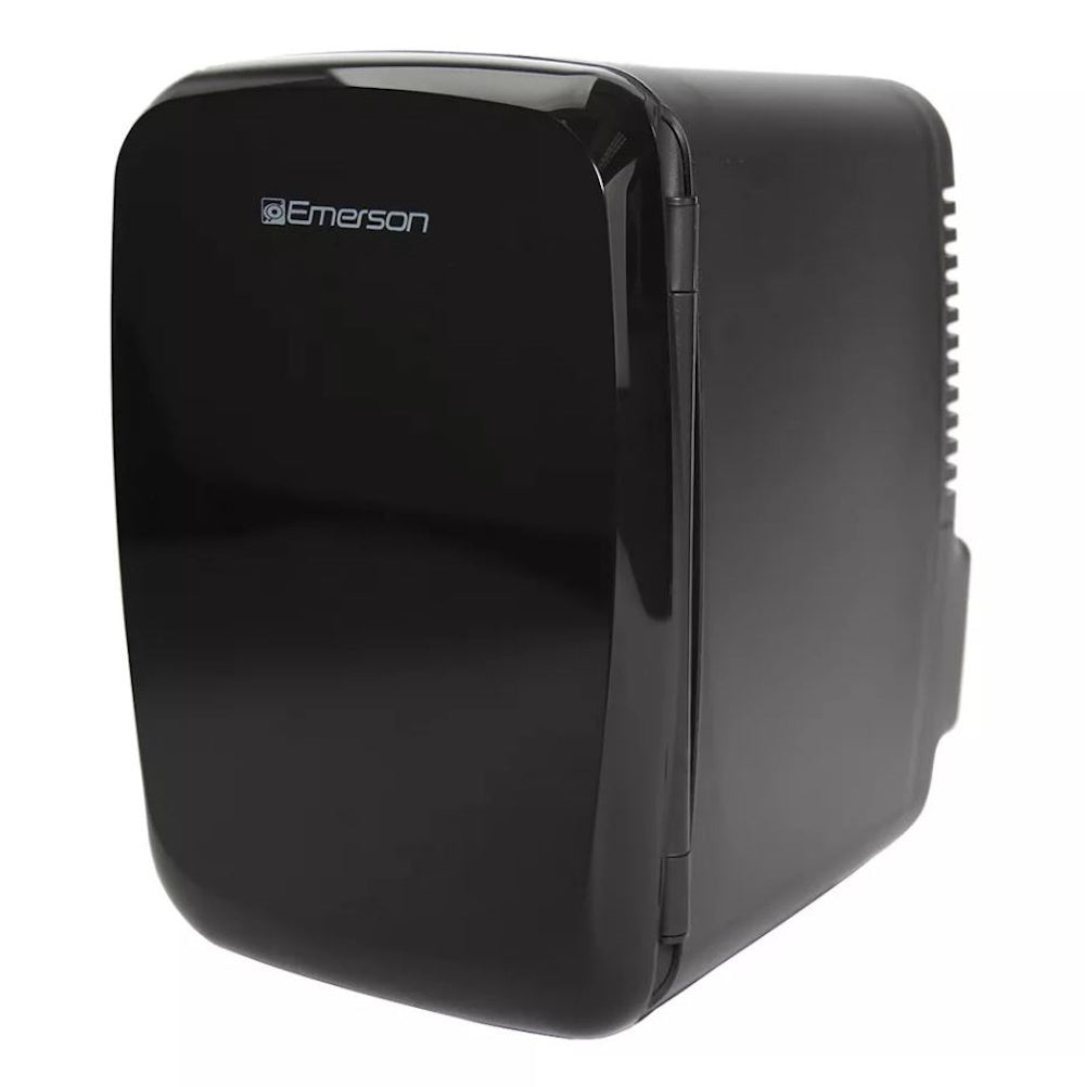 Emerson EFC-5000 Portable Mini Fridge Cooler for 6 Cans, Compact 4L Capacity Black