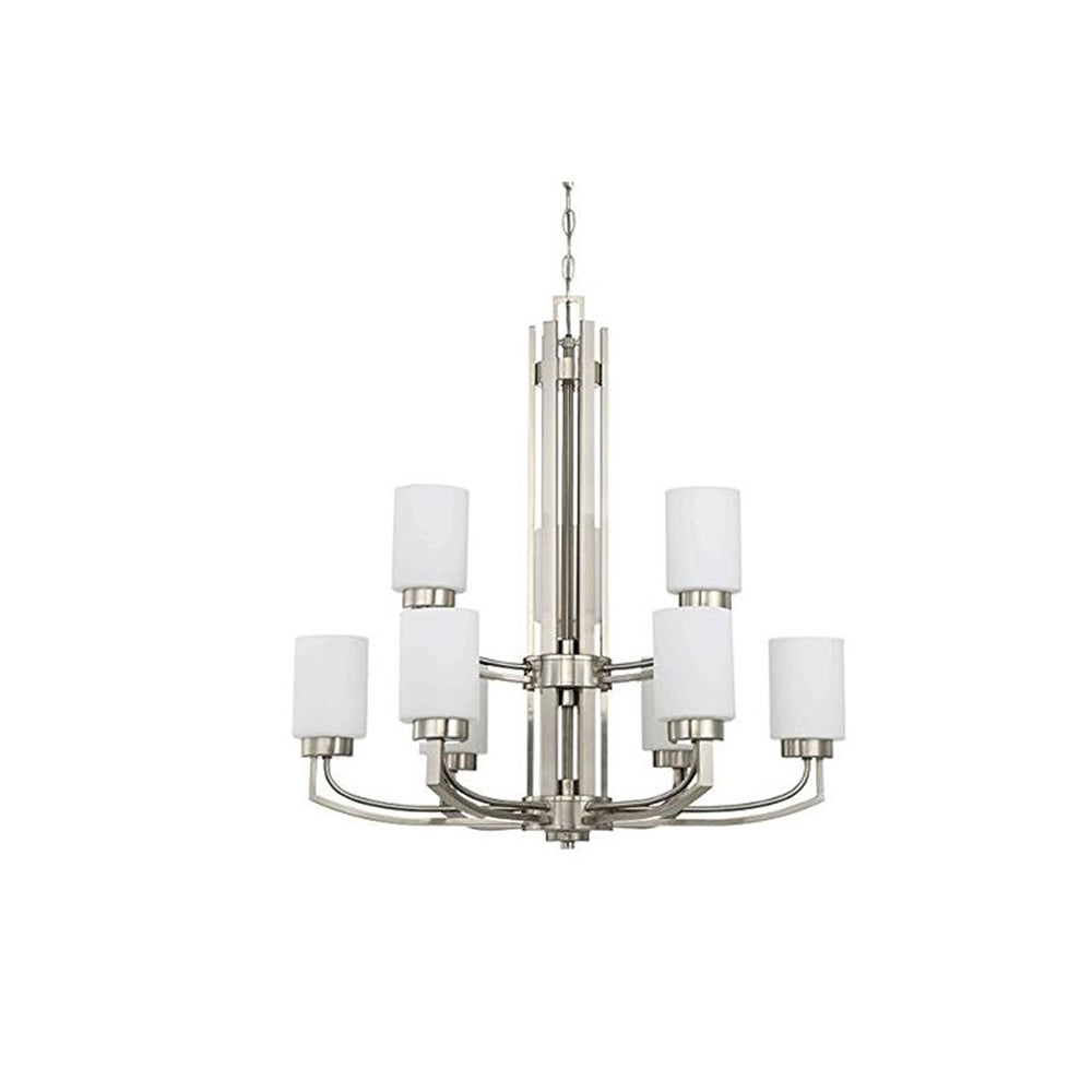 LUMINANCE F22009-80 Chandelier Hadley 9-Lights 60W MB Satin Nickel
