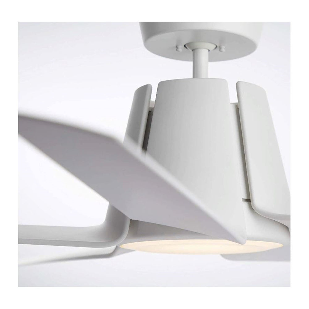 Luminance Floret Eco 60" Satin White LED Indoor/Outdoor Ceiling Fan with Light Kit Remote 5-Blade CF840SW