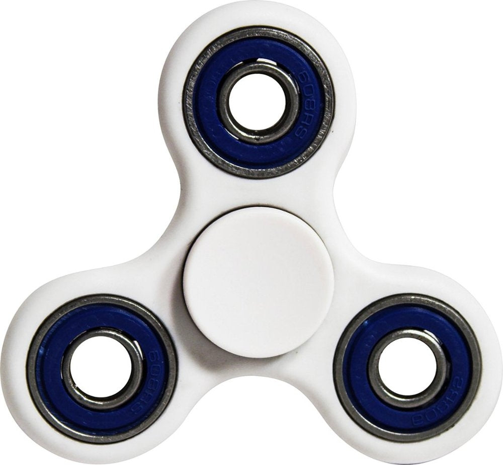 Fidgetly Fidget Spinner Toy Stress Reducer White/Blue 5001