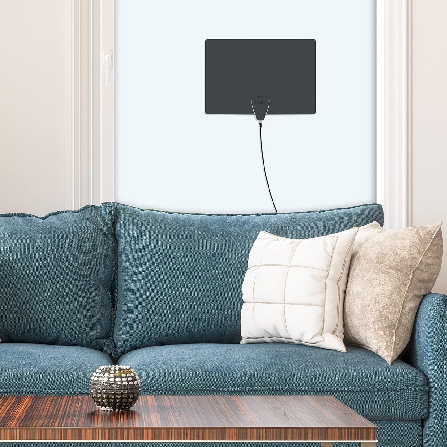 Antennas Direct ClearStream Flex Amplified Indoor TV Antenna, UHF VHF, Multi-Directional, Reversible, 50+ Mile Range – w/Jolt Switch Amplifier