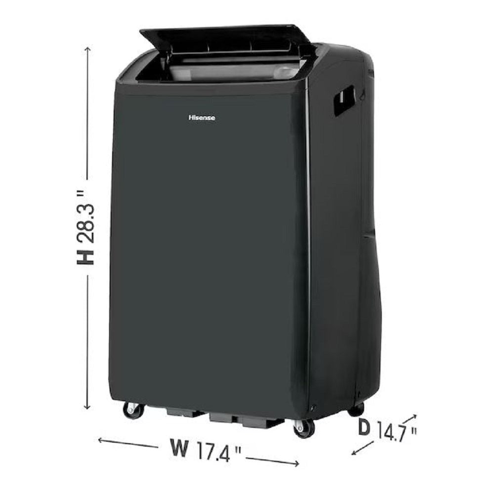Hisense 10,000-BTU DOE Inverter 115V 550-sq ft Grey Wi-Fi Portable Air Conditioner