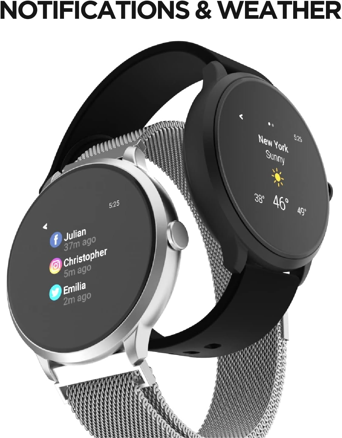 iTouch Sport 3 Smartwatch Fitness Tracker - Black with Black Strap 500015B-G02