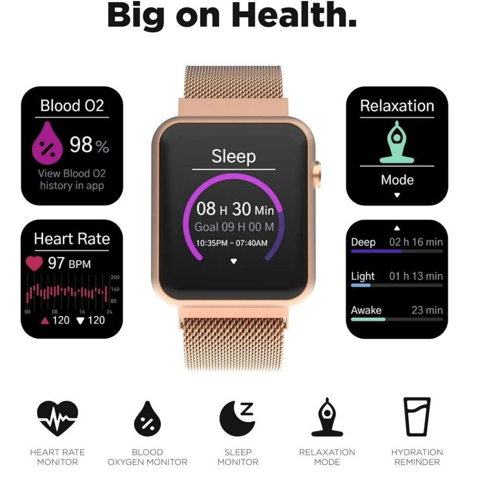 iTouch Cellular 41mm Rose Gold Mesh Case with Rose Gold Strap Band TA4M02-C29