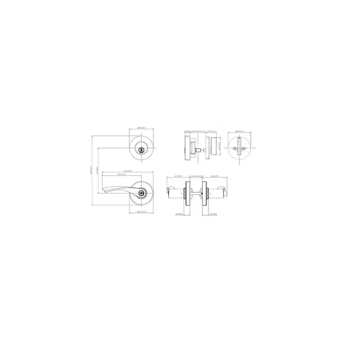 Primrose Matte Black Single Cylinder Door Handle Combo Pack Featuring Dual Keyway MS9X9D11SJYYCXJ