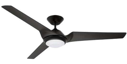 Kathy Ireland HOME by Luminance Sweep Eco 60" Barbeque Black LED Indoor Ceiling Fan with Light Wall-mounted 3-Blade CF275BQ