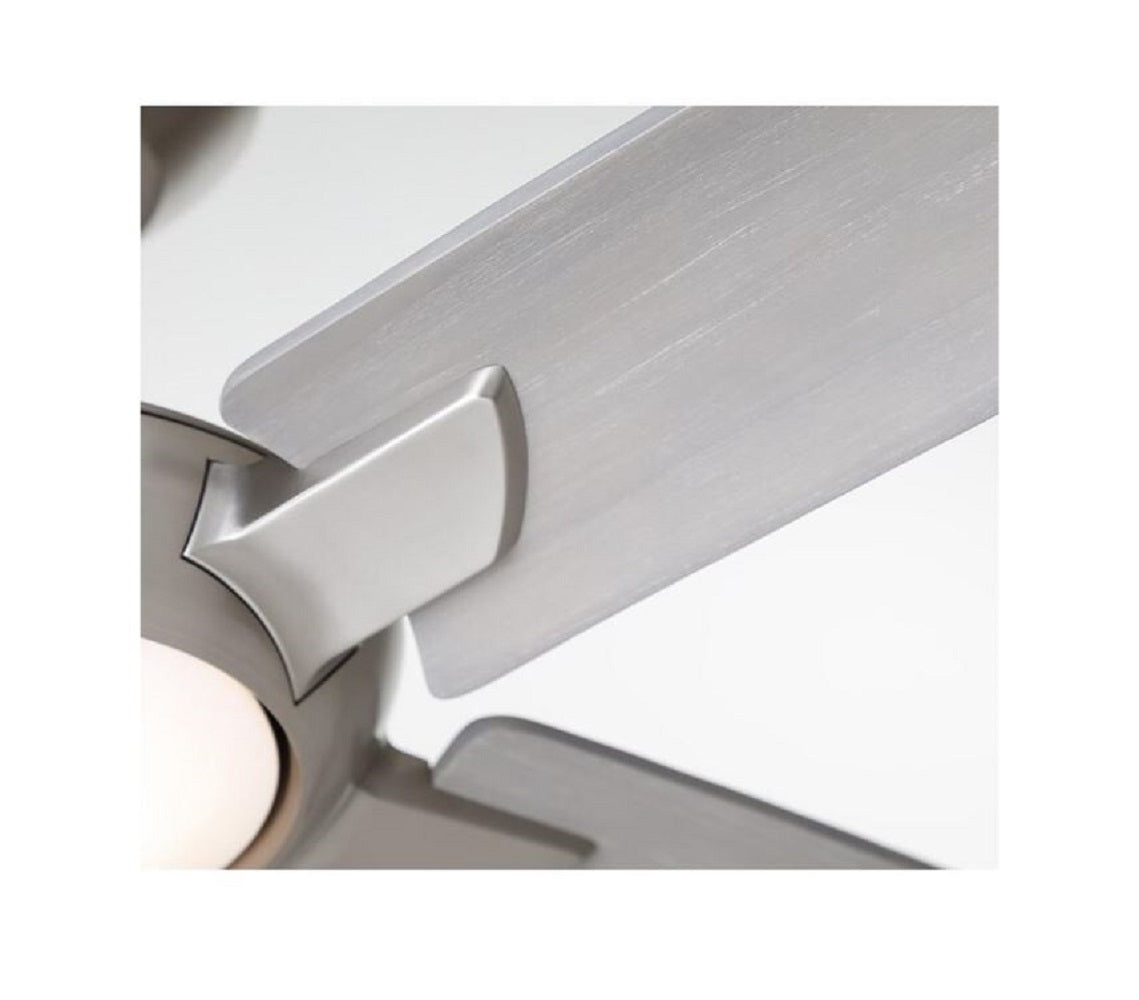 Kathy Ireland Luminance Dorian Eco 72" Brushed Steel LED Indoor Ceiling Fan CF515TM72BS