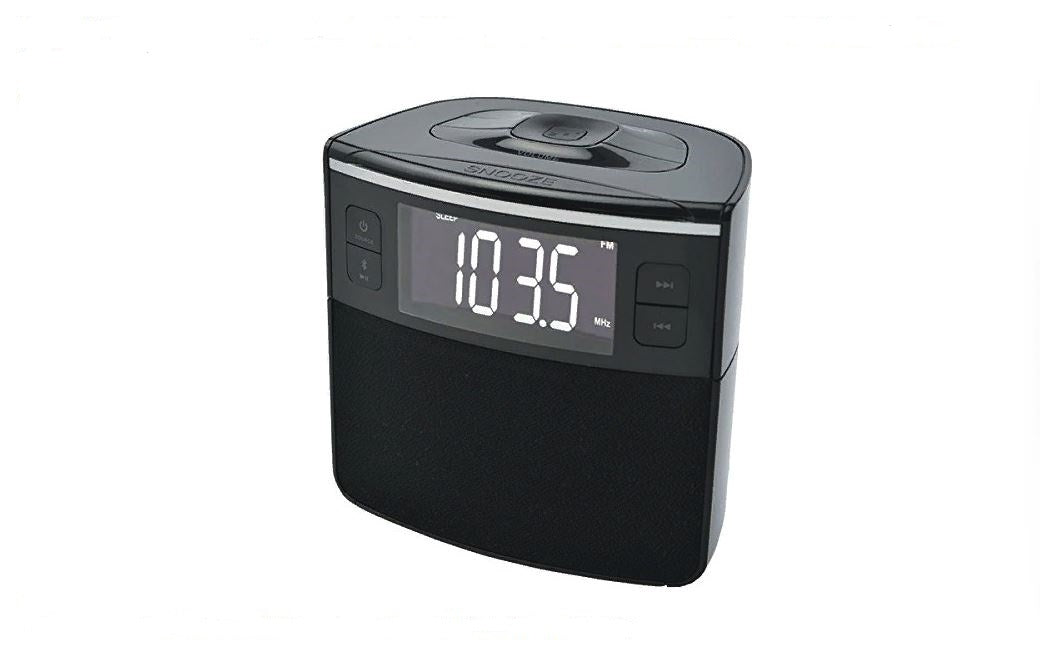 SYLVANIA SCR1986BT-AS Bluetooth Clock Radio With Auto-set Dual Alarm Clock & Usb Charging (Renewed)