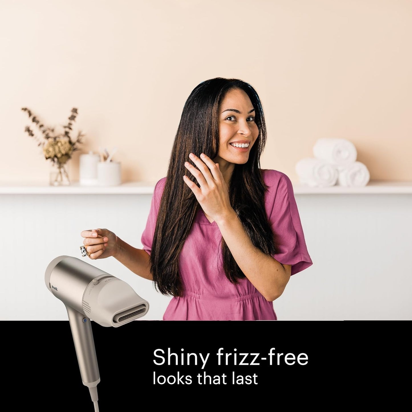 Shark HyperAIR Fast-Drying Hair Blow Dryer w/ IQ 2-in-1 Concentrator and Styling Attachments HD112GNBRN