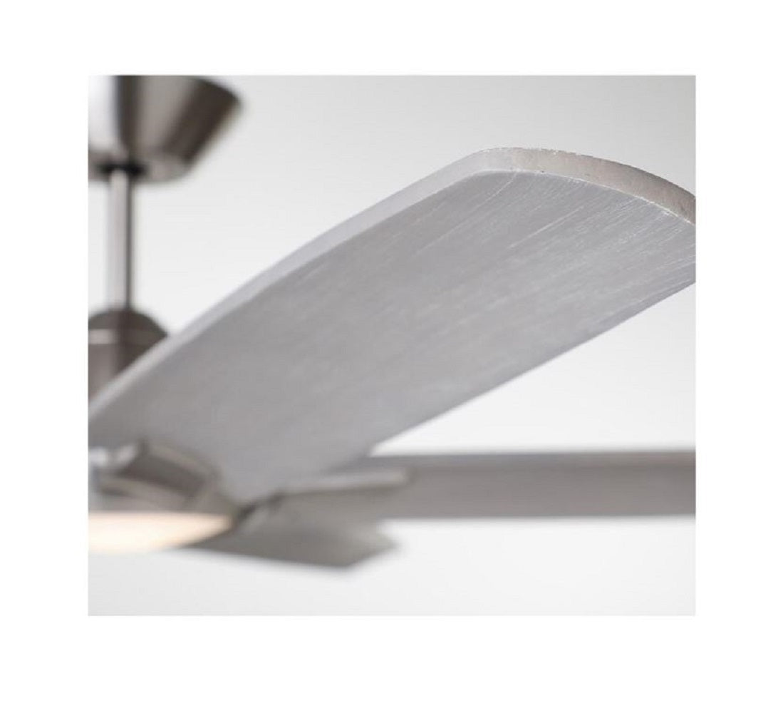 Kathy Ireland Luminance Dorian Eco 72" Brushed Steel LED Indoor Ceiling Fan CF515TM72BS