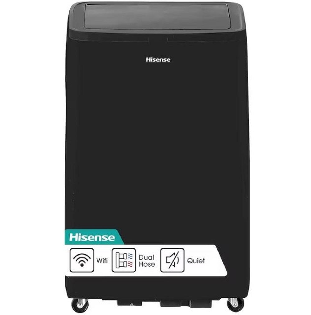 Hisense 10,000-BTU DOE Inverter 115V 550-sq ft Grey Wi-Fi Portable Air Conditioner