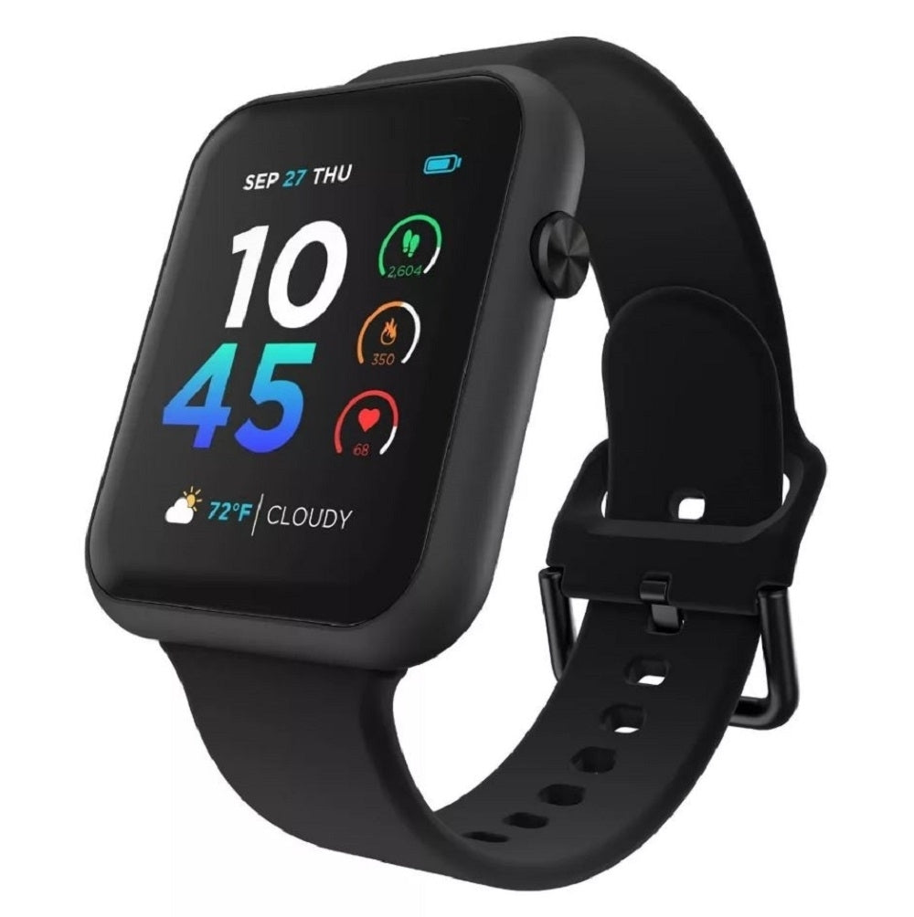 iTouch Air 4 Unisex Black Silicone Strap Smartwatch 46mm TA4L01-G02