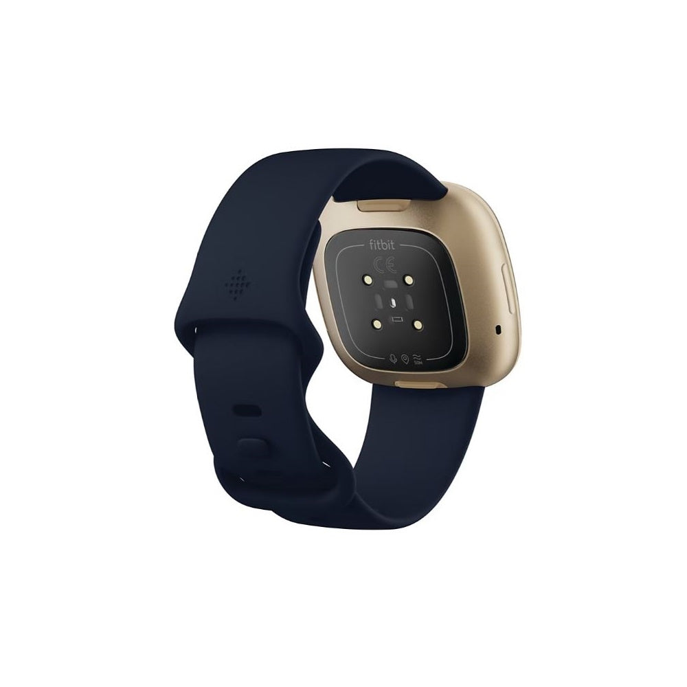 Fitbit Versa 3 Smartwatch Bundle with Small and Large Bands and Bonus Large Accessory Band - Midnight FB511GLNVS