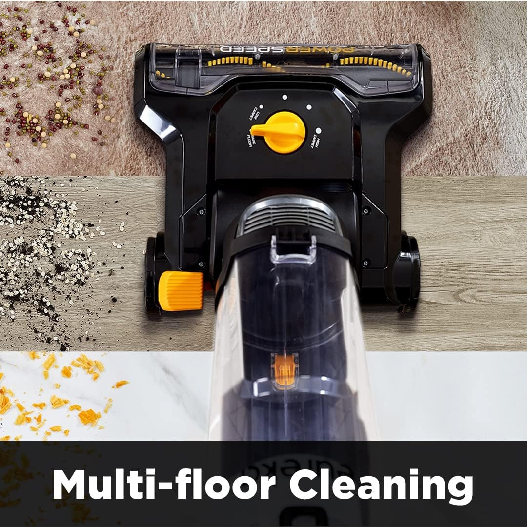 EUREKA PowerSpeed Lightweight Powerful Upright Vacuum Cleaner for Carpet and Hard Floor, Pet Turbo, Black/Yellow NEU181D