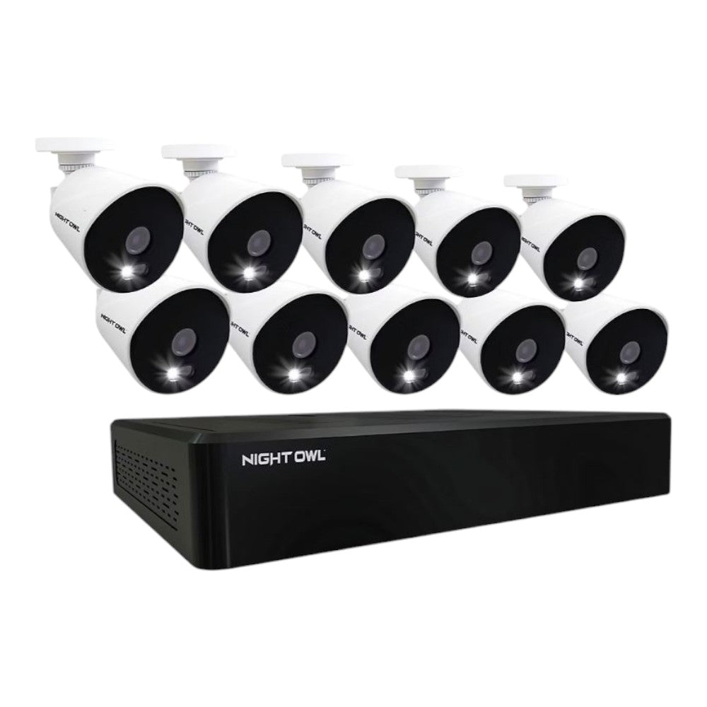 Night Owl 16-Ch 10-Camera 1080p Security System 1TB HDD DVR & Spotlights CL-D2P-16-110L