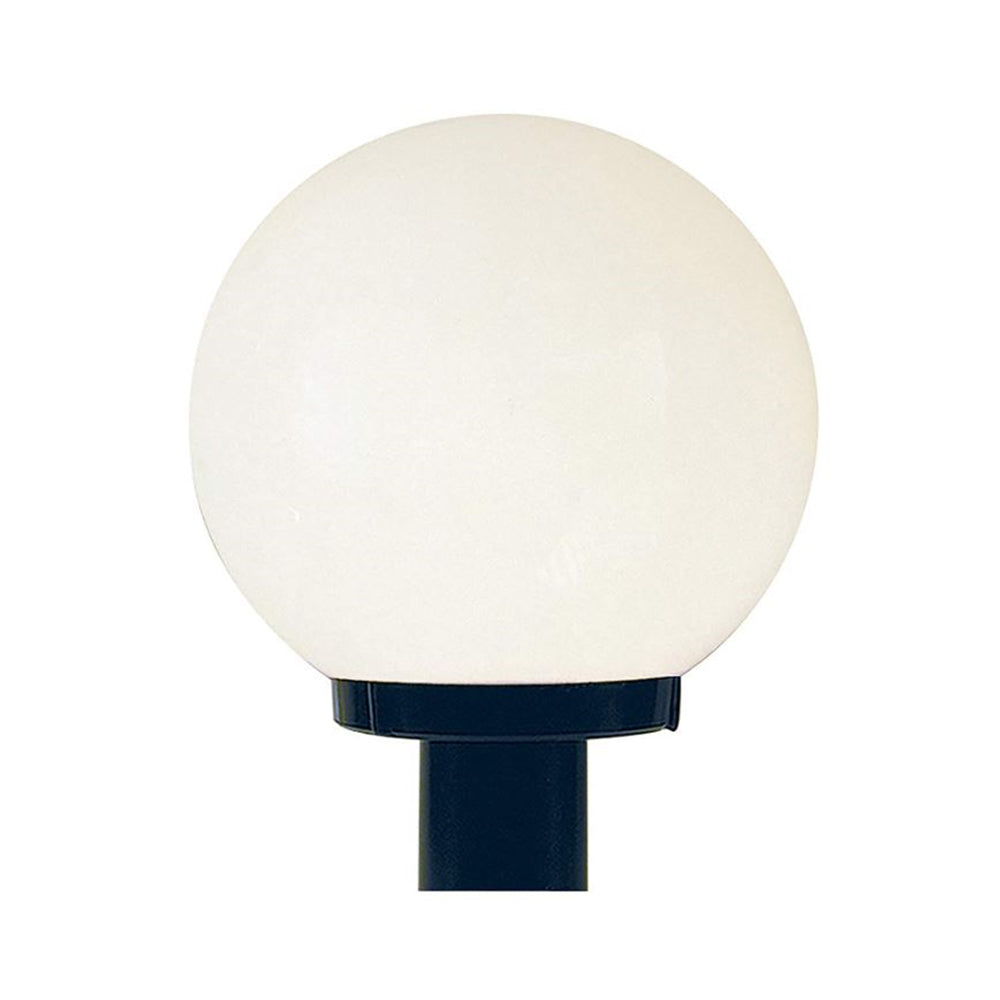 Sunset Lighting 12" Outdoor Post Mount White Acrylic Glass, Black Finish F9152-31