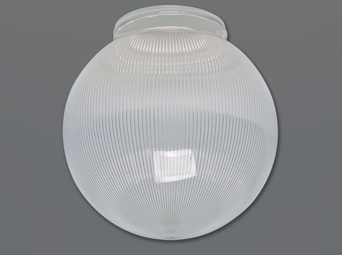 LUMINANCE 6" CLEAR RIBBED ACRYLIC GLOBE 3-1/4" FITTER