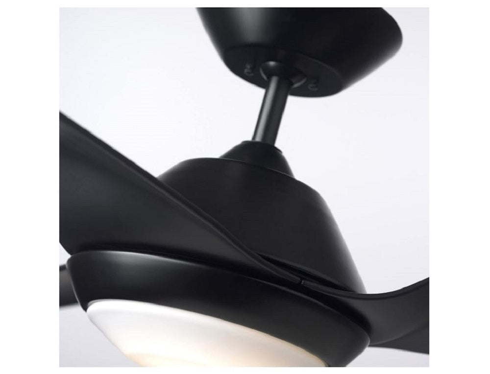 Kathy Ireland Home Luminance 60" Barbeque Black 3-Blade LED Ceiling Fan w/ Light Wall-mounted 3-Blade CF275BQ