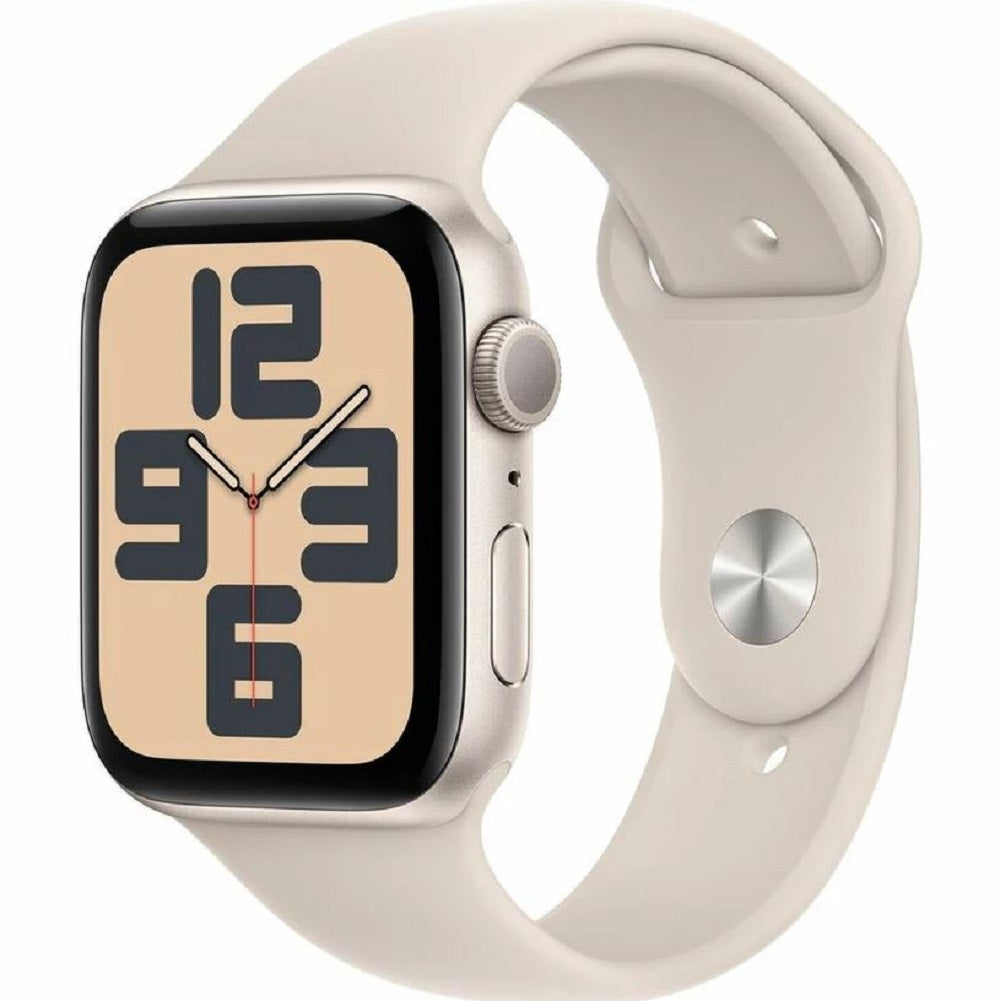 Apple Watch SE 2nd Generation (GPS) 40mm Starlight Aluminum Case with Starlight Sport Band - S/M - Starlight - MR9U3LLA