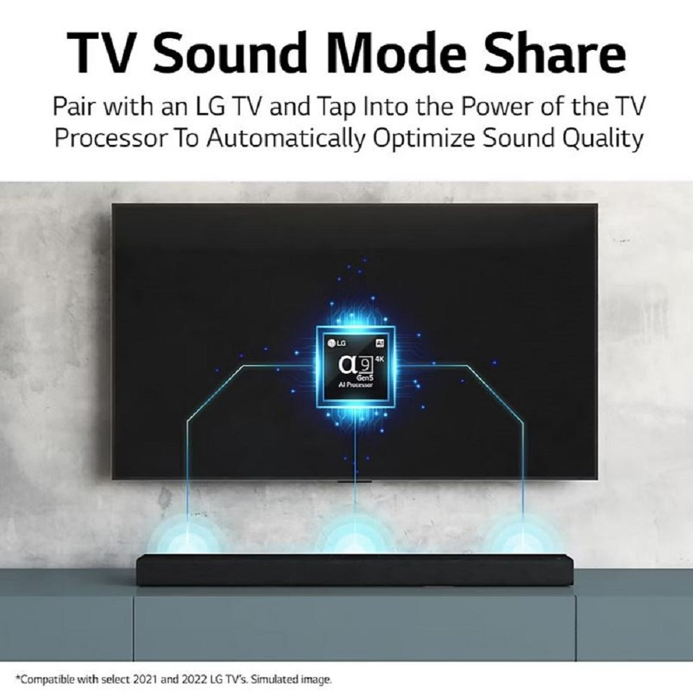 LG SPD7R 7.1 Channel High Res Audio Sound Bar with Rear Speaker Kit