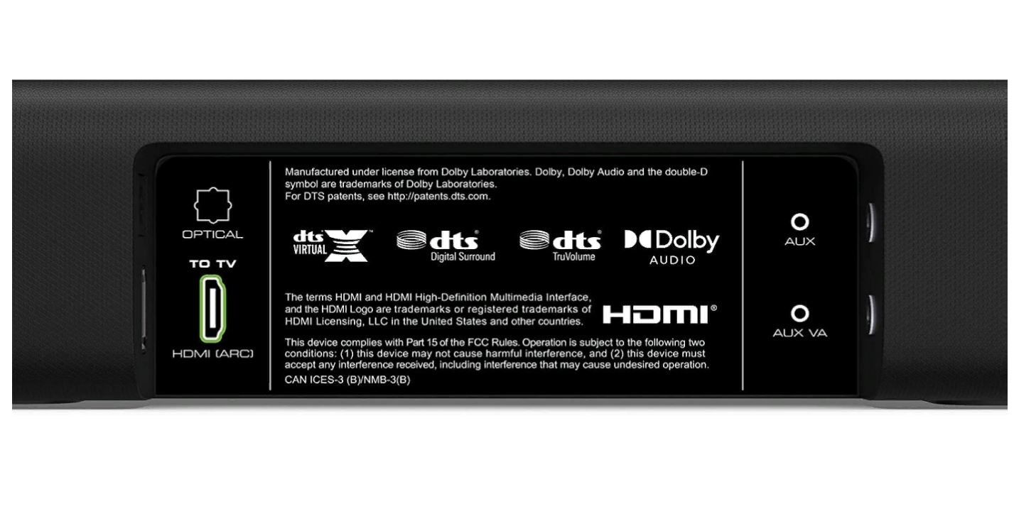 VIZIO V-Series Home Theater Sound Bar System Dolby Audio 5.1 / DTS Virtual:X - V51-H6