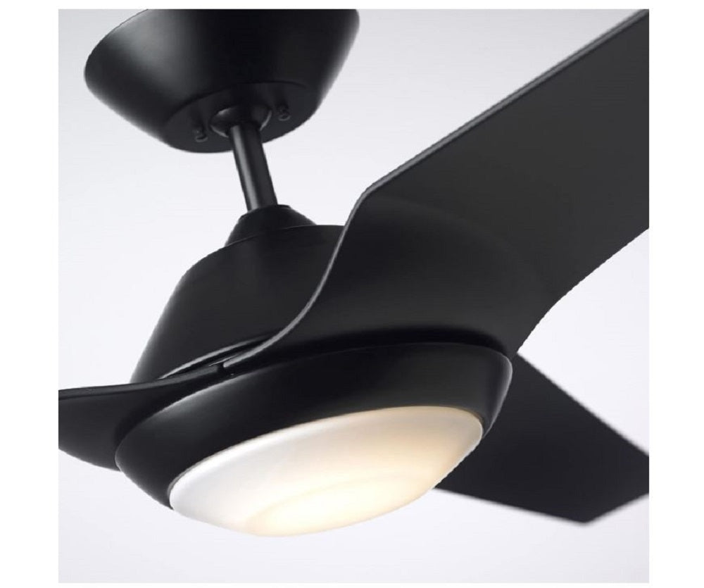 Kathy Ireland Home Luminance 60" Barbeque Black 3-Blade LED Ceiling Fan w/ Light Wall-mounted 3-Blade CF275BQ
