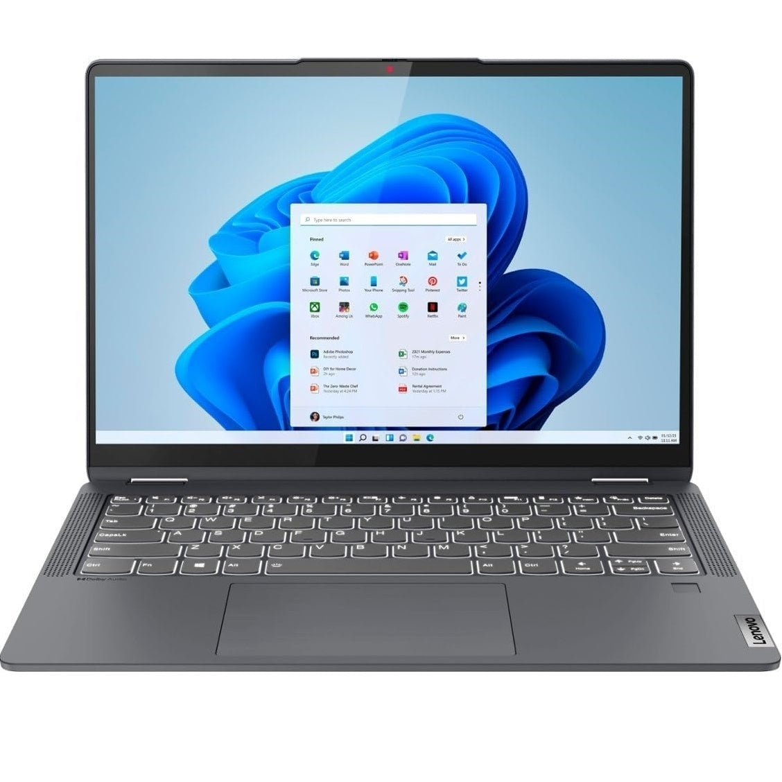 Lenovo Flex 5 14" IPS Touchscreen 2-in-1 Notebook i3-1215U 1.2GHz 8GB 256GB PCIe SSD 82R7003WUS