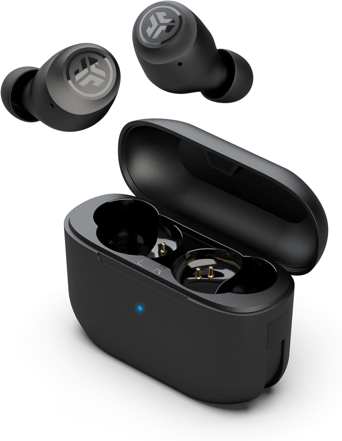 JLab Go Air Pop True Wireless Bluetooth Earbuds + Charging Case, Black, IPX4 Sweat Resistance EBGAIRPOPRBLK124