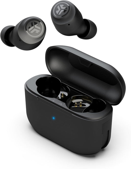 JLab Go Air Pop True Wireless Bluetooth Earbuds + Charging Case, Black, IPX4 Sweat Resistance EBGAIRPOPRBLK124