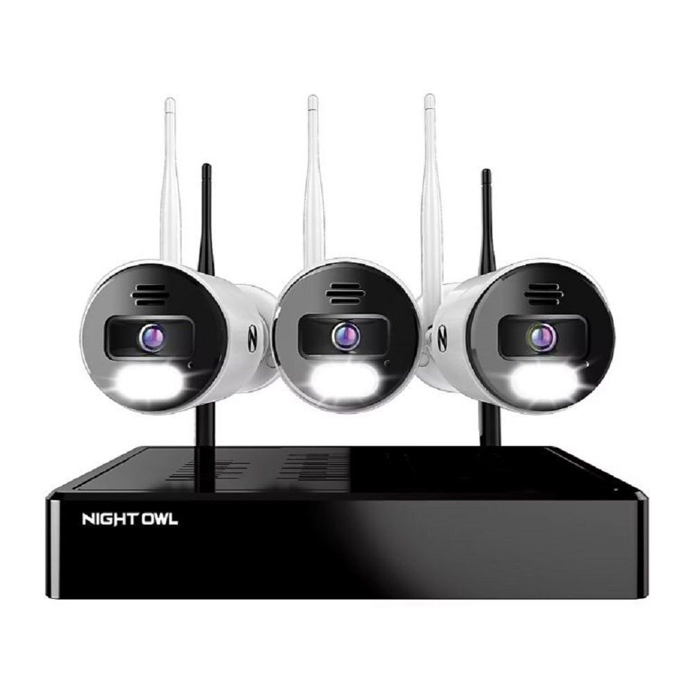 Night Owl 8-Ch 3-Camera 4K Wireless Security System 1TB HDD NVR CL-BT8WN-13L