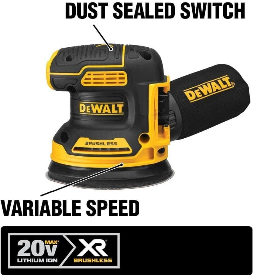 DeWalt Brushless 20V MAX XR Cordless Brushless 5 in. Random Orbital Sander (Tool Only) DCW210B