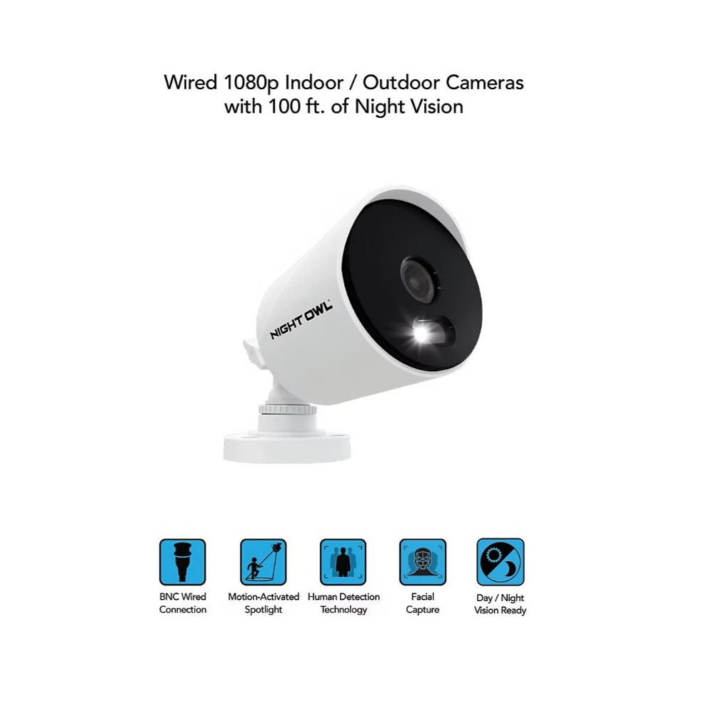Night Owl 16-Ch 10-Camera 1080p Security System 1TB HDD DVR & Spotlights CL-D2P-16-110L