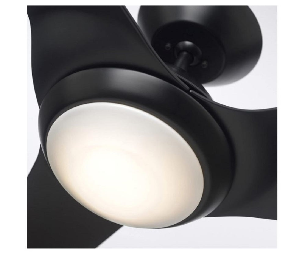 Kathy Ireland Home Luminance 60" Barbeque Black 3-Blade LED Ceiling Fan w/ Light Wall-mounted 3-Blade CF275BQ
