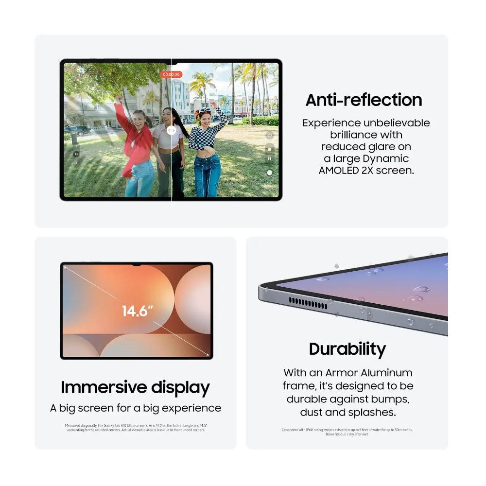 Samsung Galaxy Tab S10 Ultra 14.6" 512GB Wi-Fi with S-Pen Platinum Silver SM-X920NZSEXAR