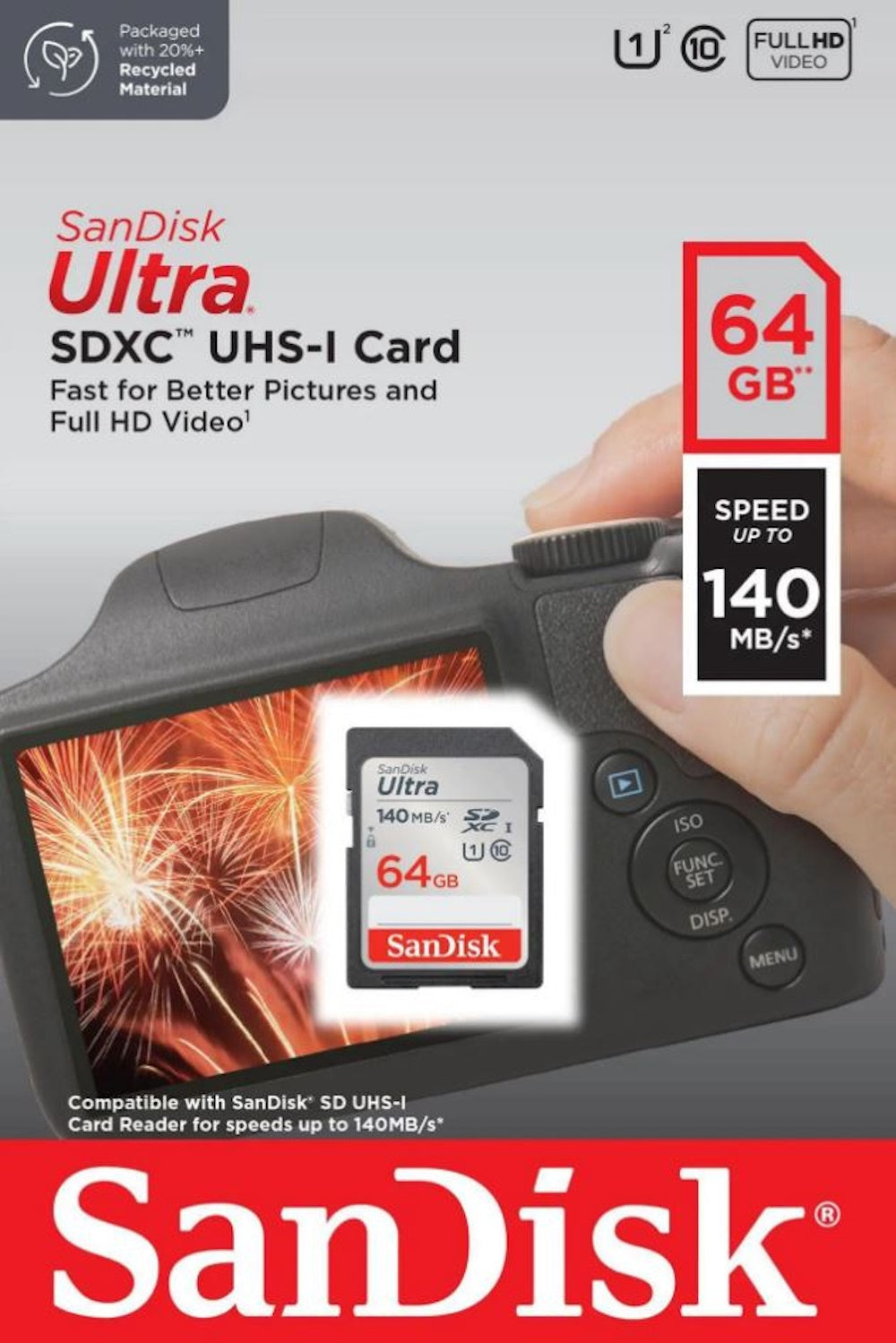SanDisk 64GB Ultra UHS-I SDXC Memory Card 2-Pack SDSDUNB-064G