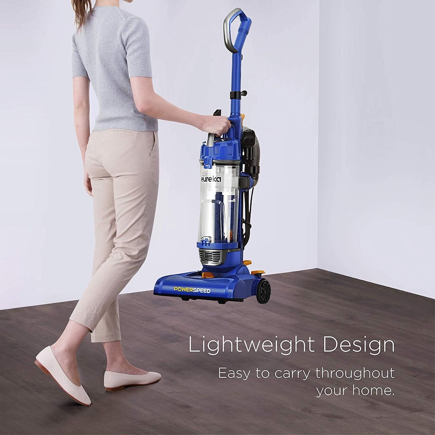 Eureka NEU182A PowerSpeed Bagless Upright Vacuum Cleaner, Lite, Blue NEU182A