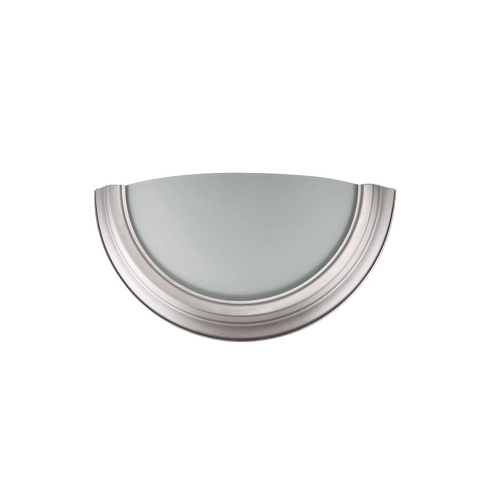 Sunset 1-Light Wall Quarter Sconce Glass Sconce Satin Nickel F9073-53