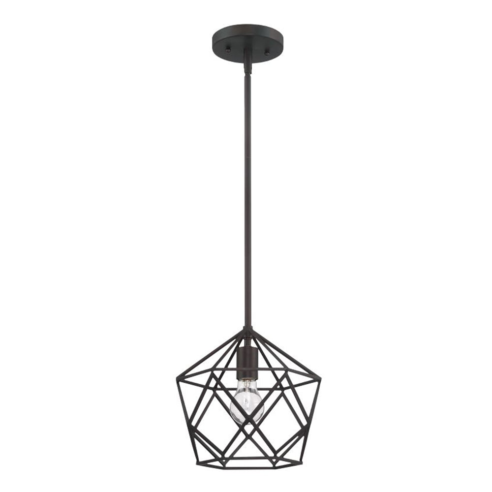 Sunset Lighting 1-Light Cage Harmony Pendant 100W Provincial Bronze Finish F3417-64