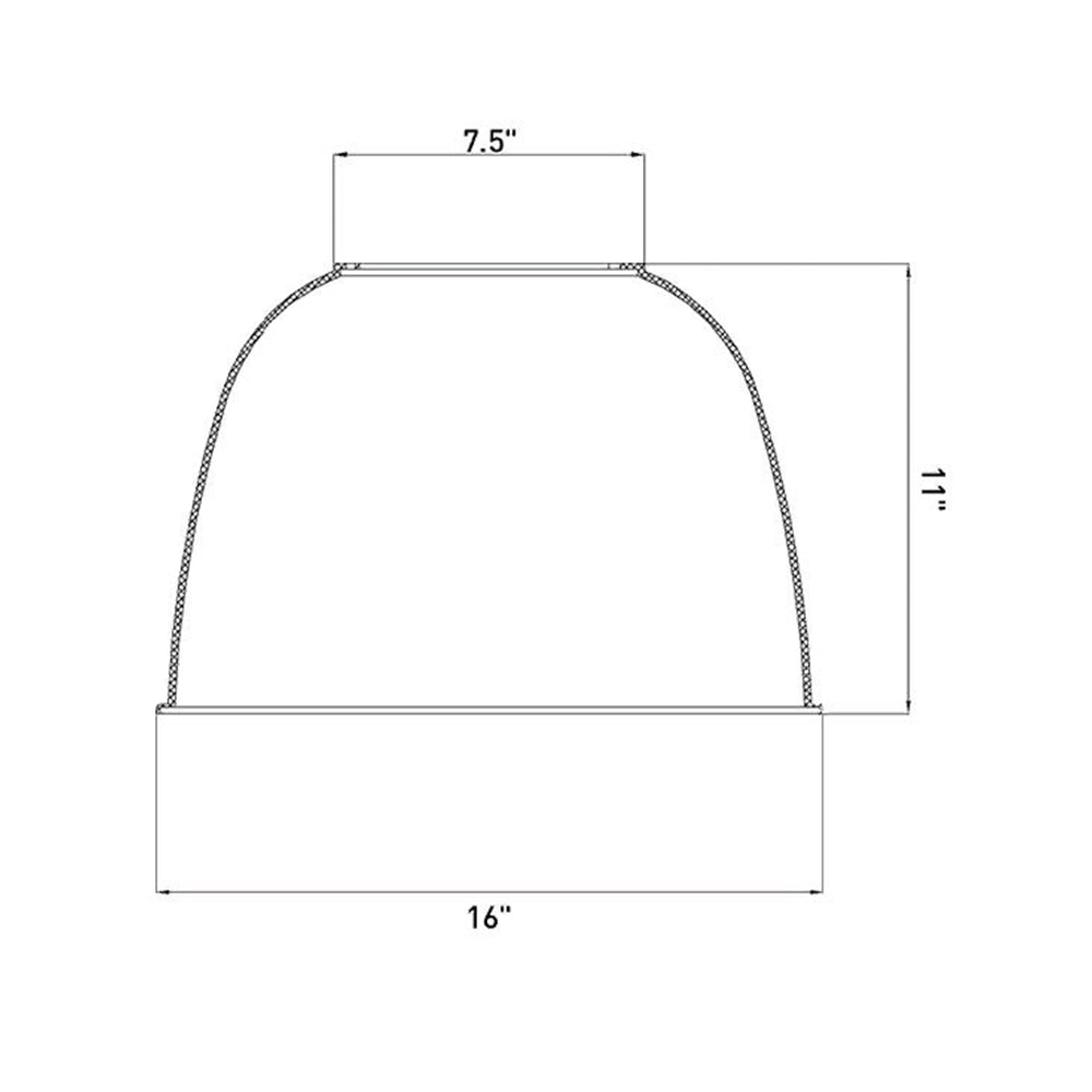 Electrix Essential 16" High Bay Reflector Polycarbonate 70 degree HBY-70PR-16