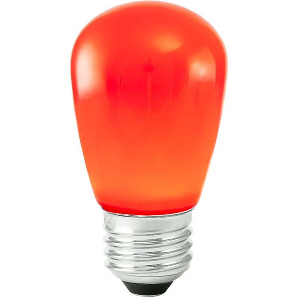 Luminance 1.5W LED Light Bulb S14 Red Color - L7578-RP-R