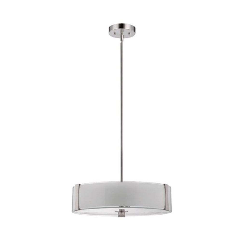 Sunset 3-Pendant 18-1/4" Ceiling Rowley Pendant Light Dimmable Bright Satin Nickel - F3519-80