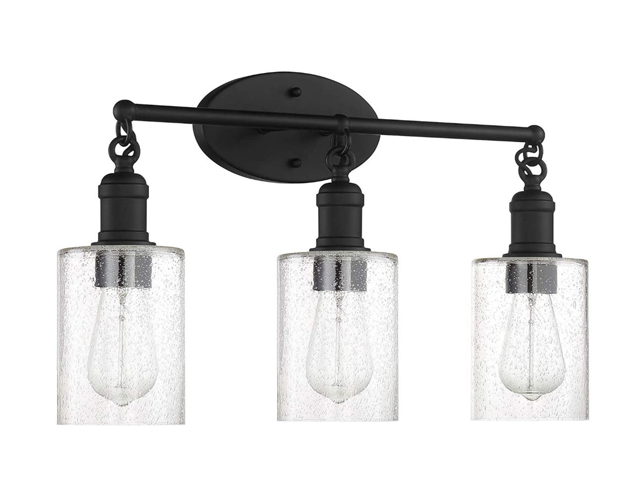 Sunset Lighting 3-Light 100W Sunset Vanity, Black - F6873-31
